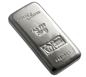 SILVER BULLION BAR 250G 999