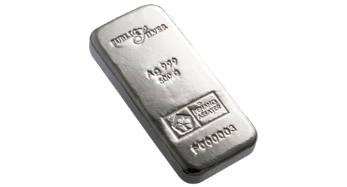 SILVER BULLION BAR 500G 999