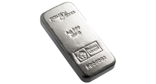 SILVER BULLION BAR 500G 999