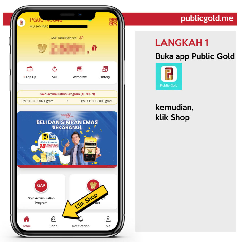 emas fizikal public gold